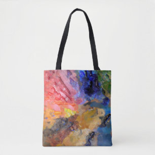 Painter's Palette Colourful Paint Tote Bag