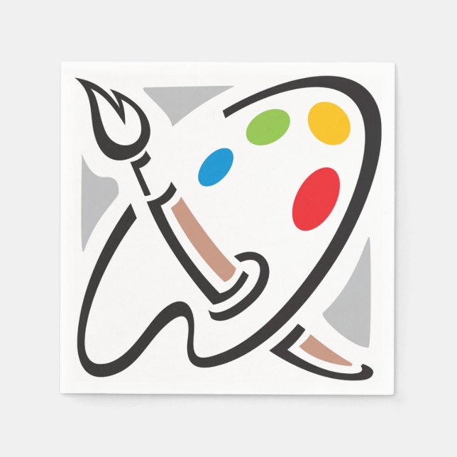 Painters Palette Paper Napkins (Front)