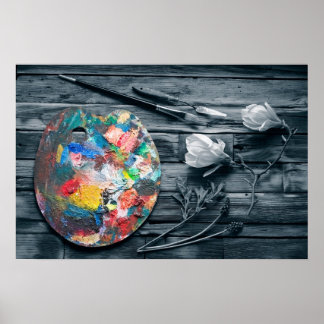Painters palette poster