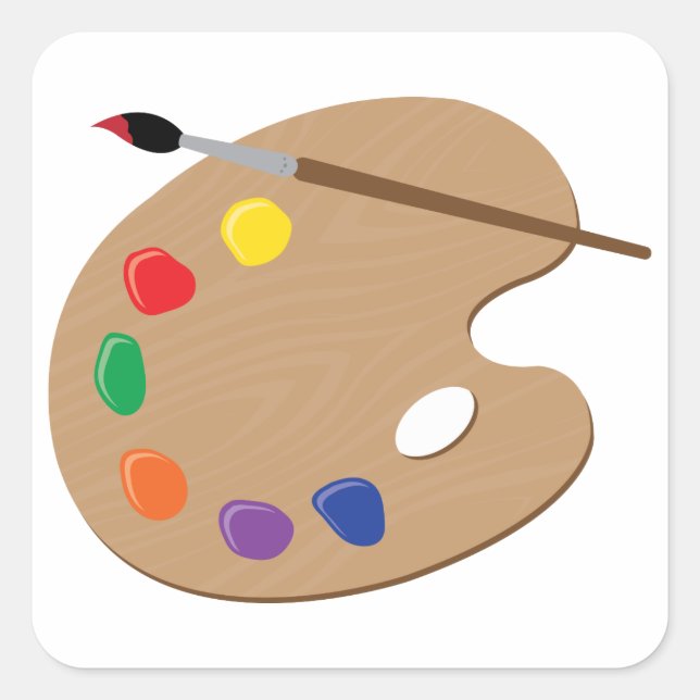 Painters Palette Square Sticker (Front)