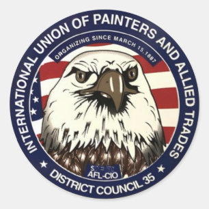 Painters Union Eagle Classic Round Sticker