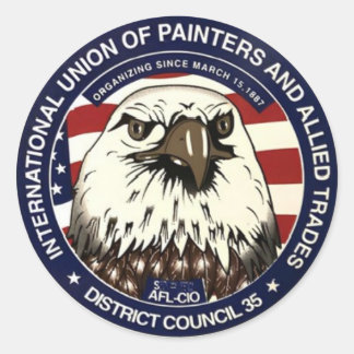 Painters Union Eagle Classic Round Sticker