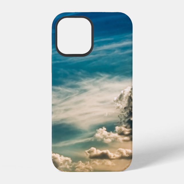 Paintery sky. Beautiful dramatic sky with clouds a iPhone Case (Back)