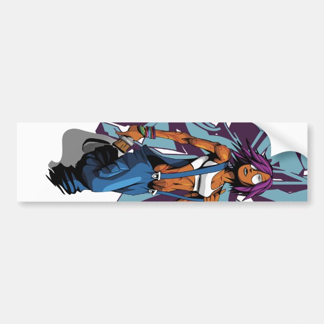 Paintgurl blue graf bumper sticker (Front)