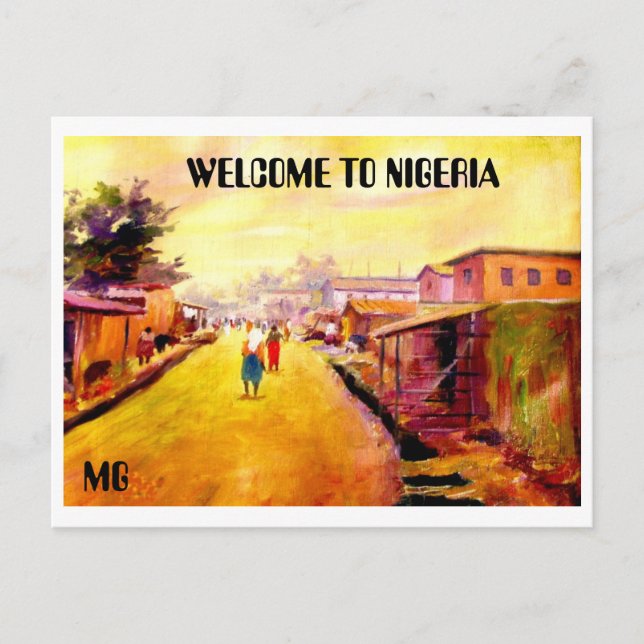 PAINTING 5 copy, WELCOME TO NIGERIA , MG Postcard (Front)