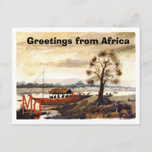 PAINTING 7 copy, Greetings from Africa Postcard