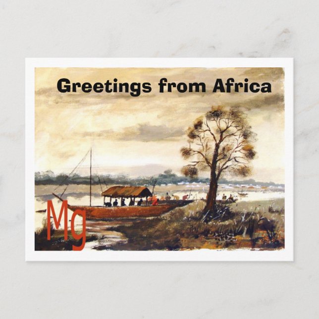 PAINTING 7 copy, Greetings from Africa Postcard (Front)