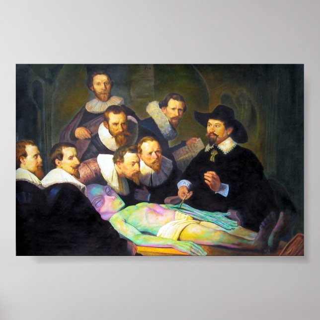 Painting Anatomy Lesson With Alien Horizontal Poster (Front)
