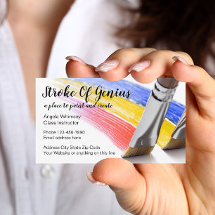 Painting And Crafts Classes Business Card