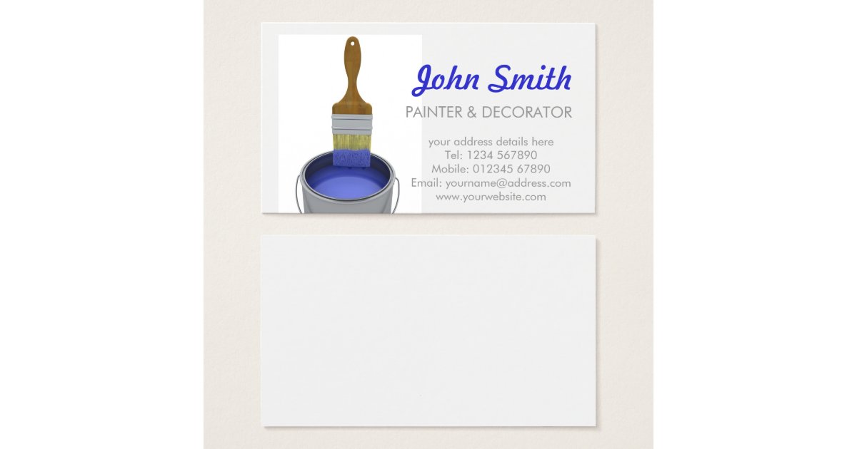 Painting and Decorating Business Card Zazzle