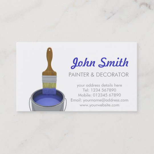 Painting and Decorating Business Card Zazzle.co.uk