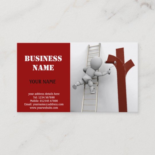 Painting and Decorating Business Card Zazzle.co.uk