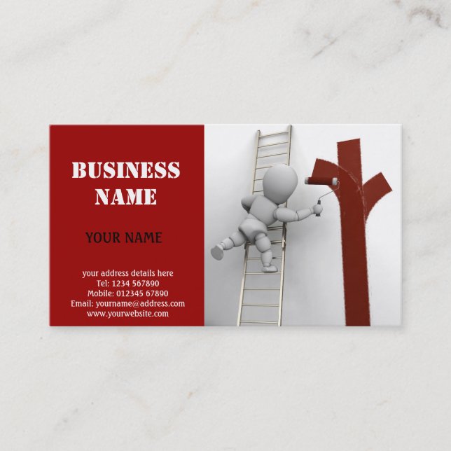 Painting and Decorating Business Card (Front)