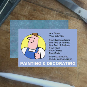 Painting and Decorating Cartoon Business Card
