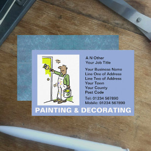 Painting and Decorating Cartoon Business Card