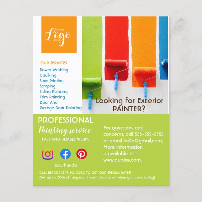 Painting and decorating handyman flyer (Front)
