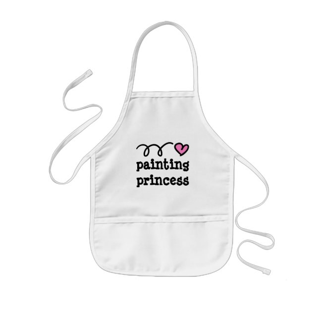 Painting apron for little kids | Painting princess (Front)