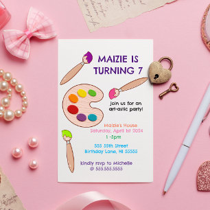 Painting Art-astic Birthday Invitation