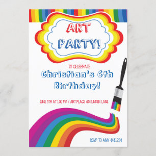 Painting Art Birthday Party Invitation