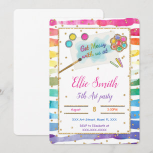 Painting Birthday Invitation 
