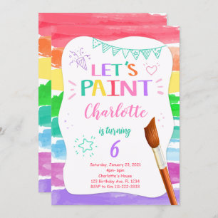 Painting Birthday Invitation