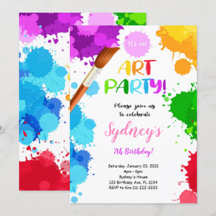 Painting Birthday Invitation