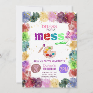 Painting Birthday Party Invitation