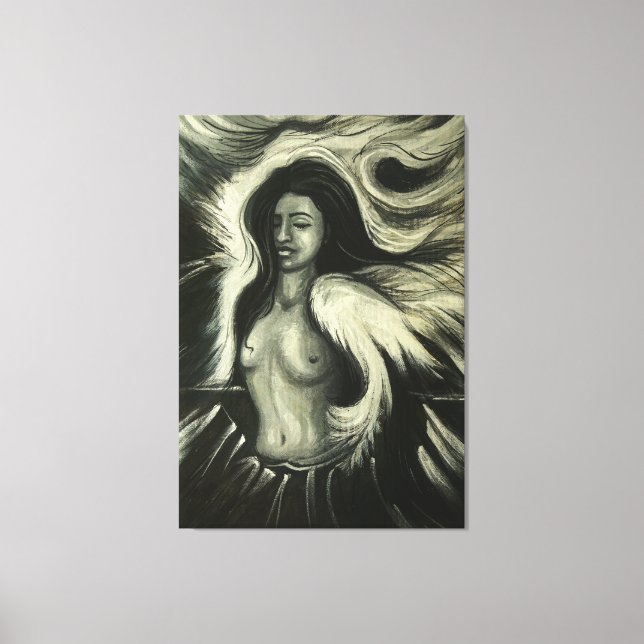 Painting Black & White  Canvas Print (Front)