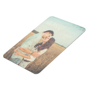 Painting Brush Strokes Painted Overlay Photo Magnet