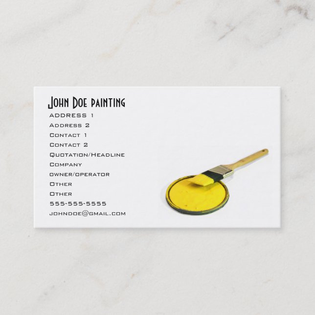 Painting Business Card (Front)