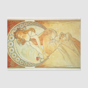 Painting by Alphonse Mucha Tissue Paper