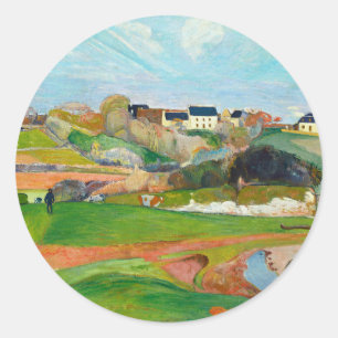 Painting by Gauguin Stylish Classical Art Classic Round Sticker