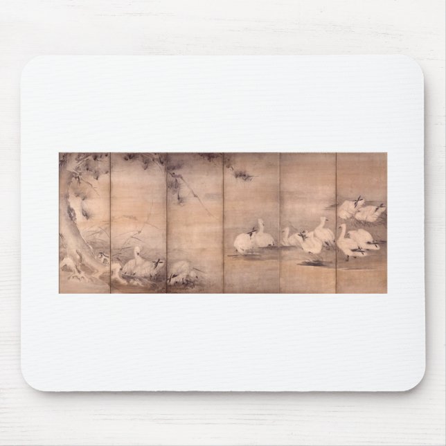 Painting by Miyamoto Musashi, c. 1600's Mouse Mat (Front)