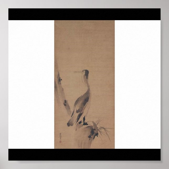 Painting by Miyamoto Musashi, c. 1600's Poster (Front)