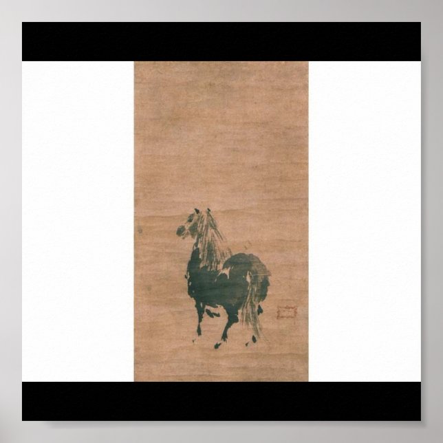 Painting by Miyamoto Musashi, c. 1600's Poster (Front)