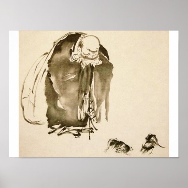 Painting by Miyamoto Musashi, c. 1600's Poster (Front)