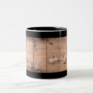 Painting by Miyamoto Musashi, c. 1600's Two-Tone Coffee Mug