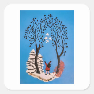 Painting by my Aunt Janis Square Sticker