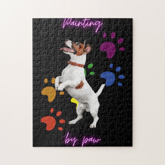 "PAINTING BY PAW' PUZZLE. JIGSAW PUZZLE (Vertical)