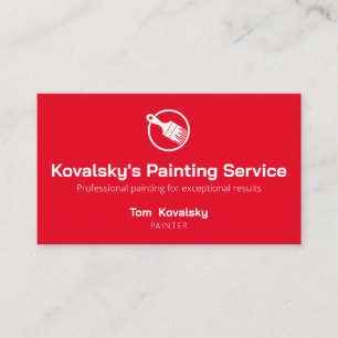 Painting Company   Professional Red Business Card