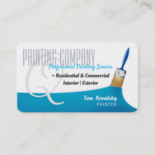 Painting Company   Professional Sky Blue Business Card