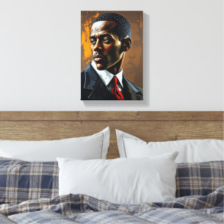 Painting Deco ( Presence ) Portrait Male Chic Canvas Print