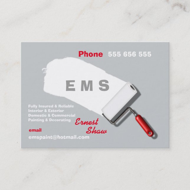 Painting & Decorating Business Business Card (Front)