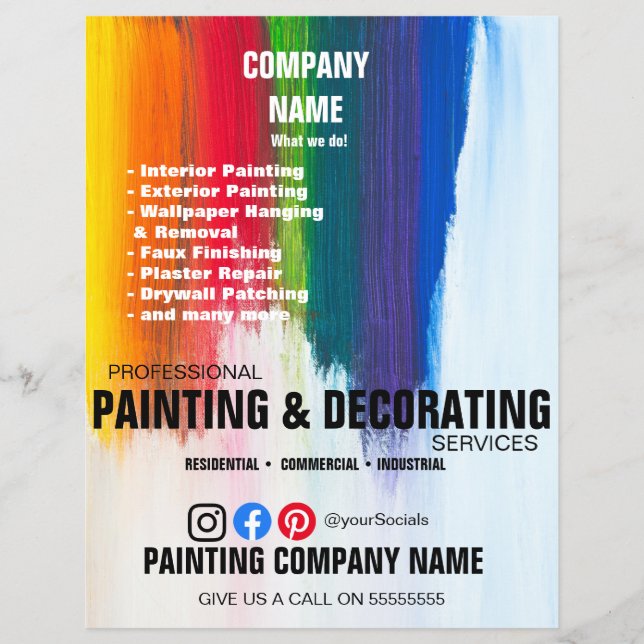 PAINTING & DECORATING flyer (Front)
