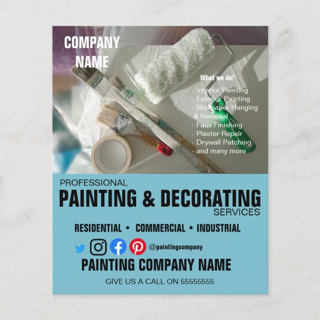 PAINTING & DECORATING flyer (Front)