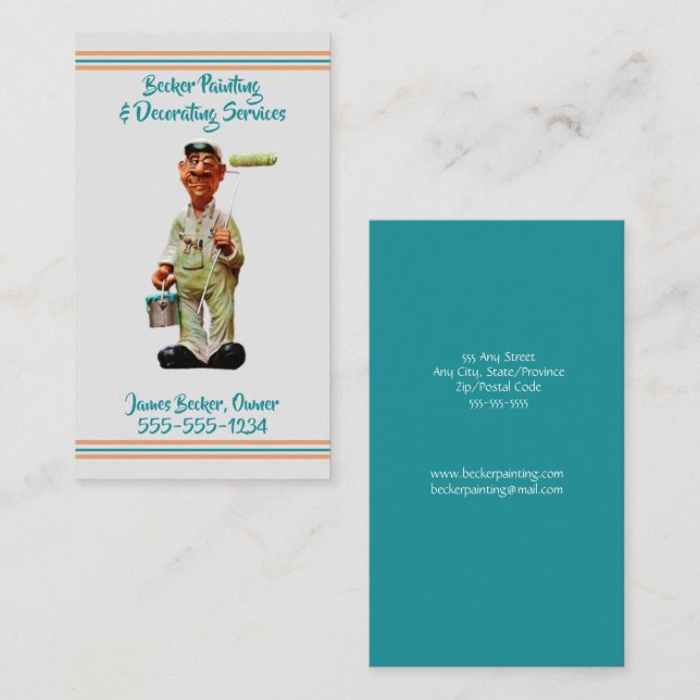 Painting - Decorating - Painter  Business Card (Front/Back)