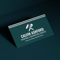 Painting Decorating Service Modern Teal and Silver