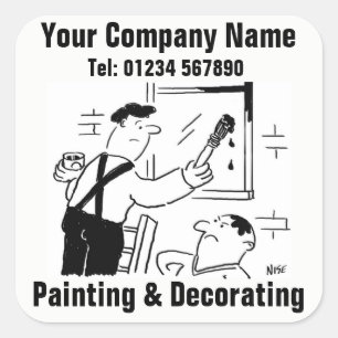 Painting & Decorating Services Cartoon Stickers