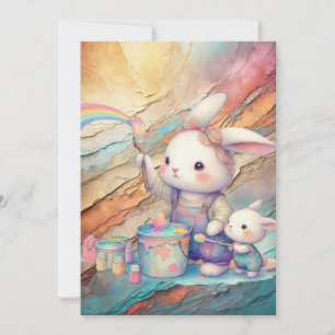 PAINTING EASTER PASTEL PRETTY ANNOUNCEMENT