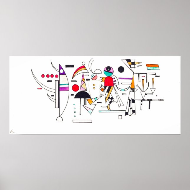 Painting "Easy Together" by Kandinsky Poster (Front)